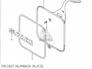 FRONT NUMBER PLATE - RM125 1990 (L) USA (E03)