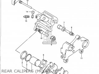 REAR CALIPERS (MODEL M) - RM125 1990 (L) USA (E03)