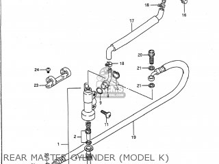 REAR MASTER CYLINDER (MODEL K) - RM125 1990 (L) USA (E03)