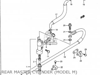 REAR MASTER CYLINDER (MODEL M) - RM125 1990 (L) USA (E03)
