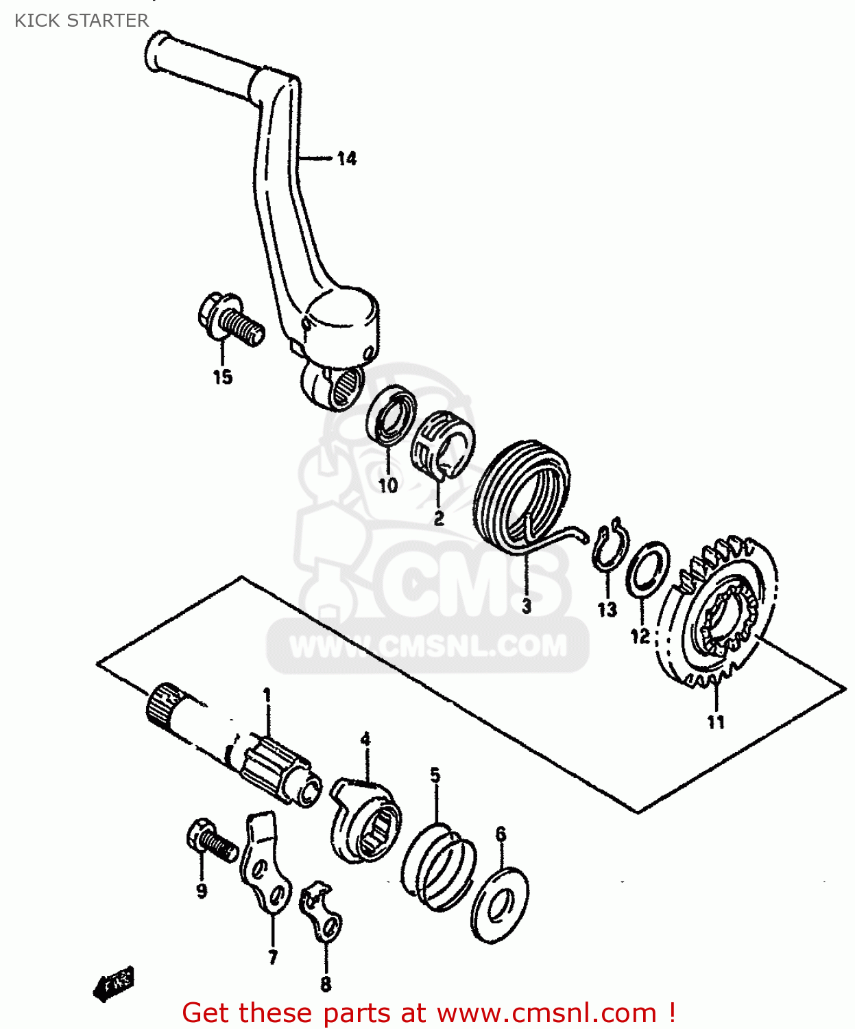 KICK STARTER RM125 1991 (M) UNITED KINGDOM FRANCE AUSTRALIA (E02 E04 E24)