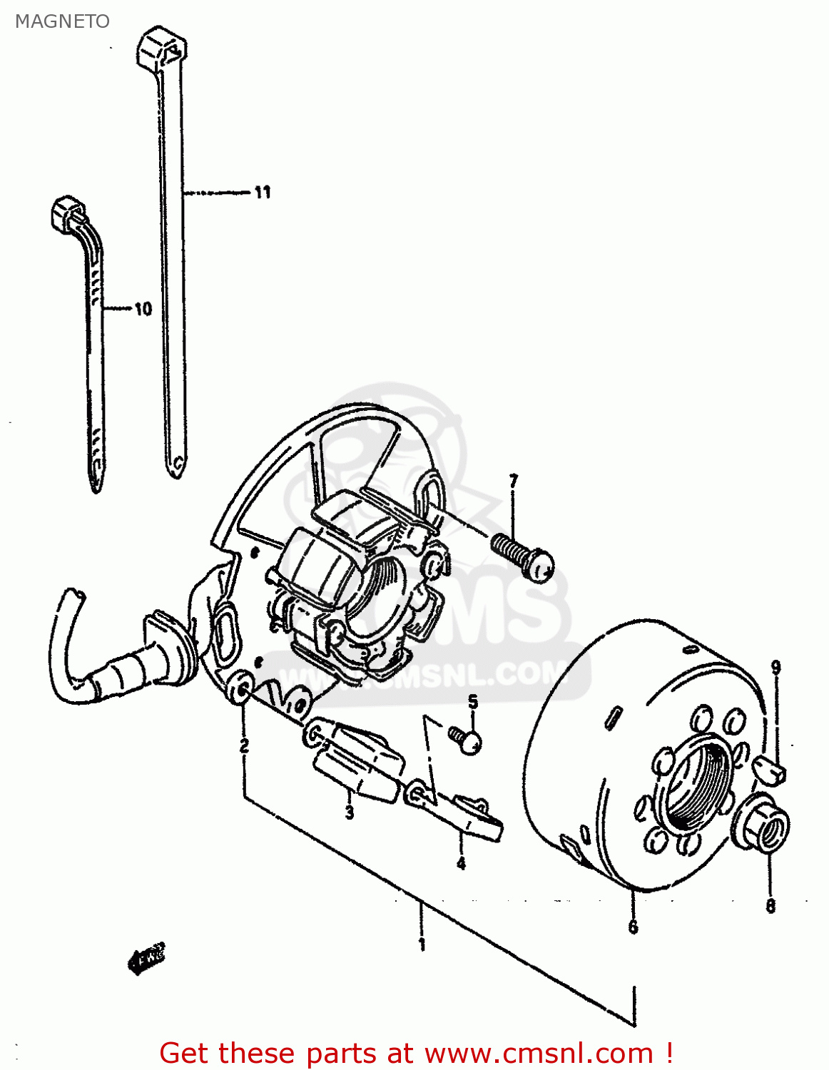 MAGNETO RM125 1991 (M) UNITED KINGDOM FRANCE AUSTRALIA (E02 E04 E24)