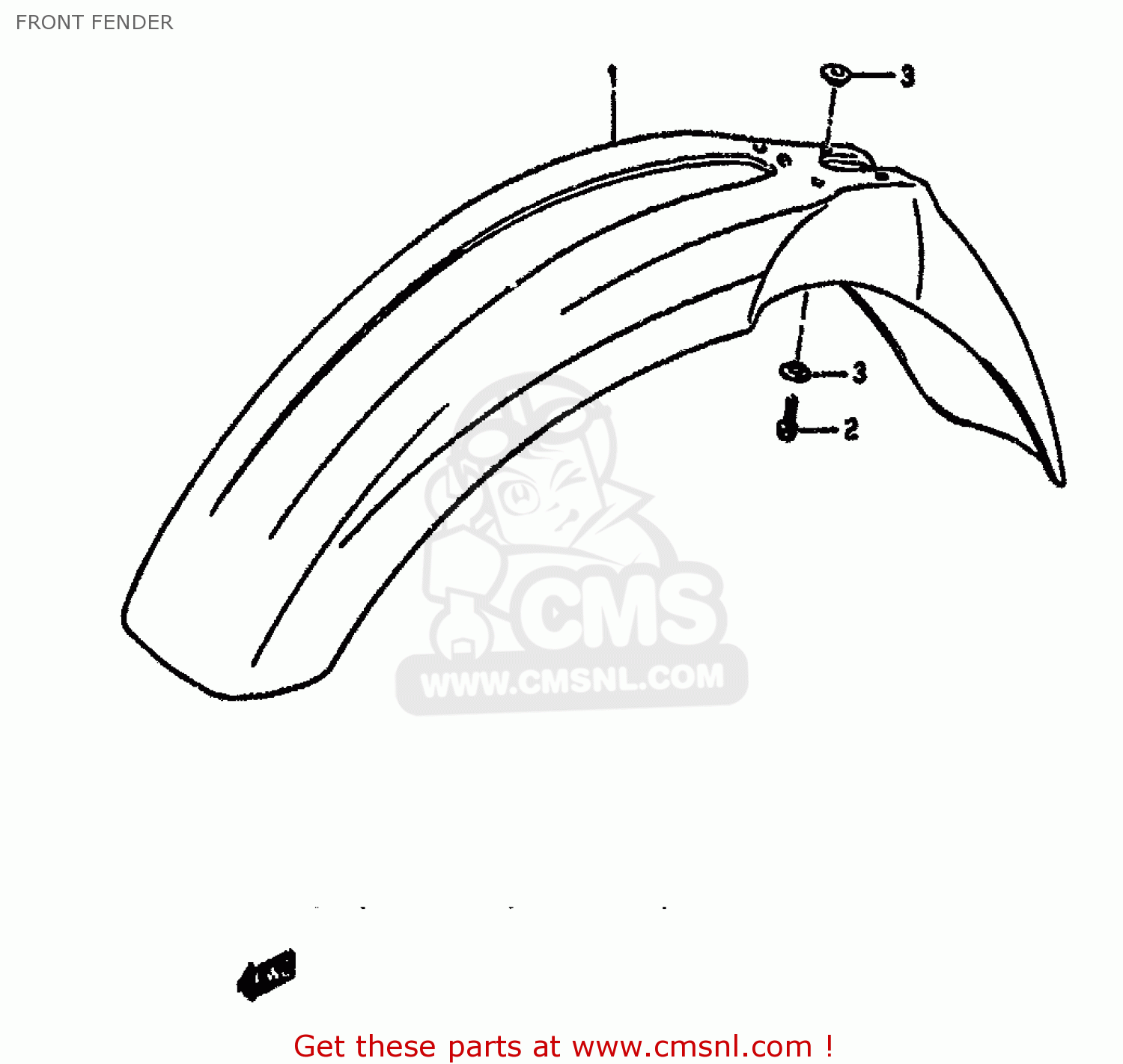 FRONT FENDER RM125 1991 (M) UNITED KINGDOM FRANCE AUSTRALIA (E02 E04 E24)