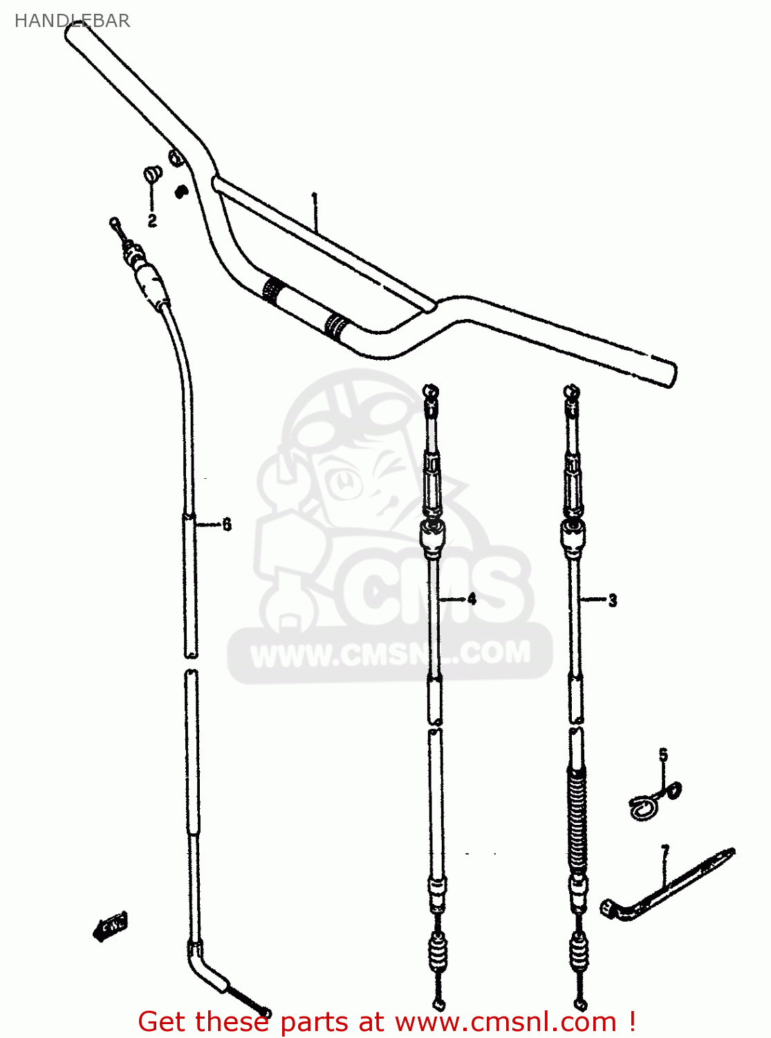 HANDLEBAR RM125 1991 (M) UNITED KINGDOM FRANCE AUSTRALIA (E02 E04 E24)