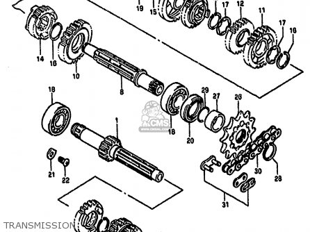 TRANSMISSION - RM125 1991 (M) UNITED KINGDOM FRANCE AUSTRALIA (E02 E04 E24)