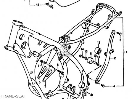 FRAME-SEAT - RM125 1991 (M) UNITED KINGDOM FRANCE AUSTRALIA (E02 E04 E24)