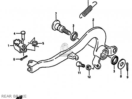 REAR BRAKE - RM125 1991 (M) UNITED KINGDOM FRANCE AUSTRALIA (E02 E04 E24)