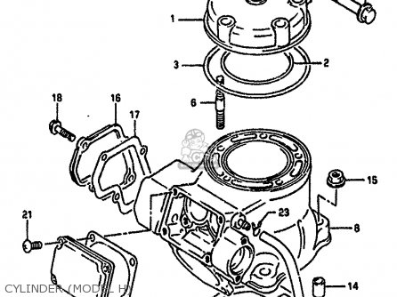 CYLINDER (MODEL H) - RM125 1991 (M) UNITED KINGDOM FRANCE AUSTRALIA (E02 E04 E24)