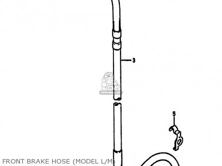 FRONT BRAKE HOSE (MODEL L/M) - RM125 1991 (M) UNITED KINGDOM FRANCE AUSTRALIA (E02 E04 E24)