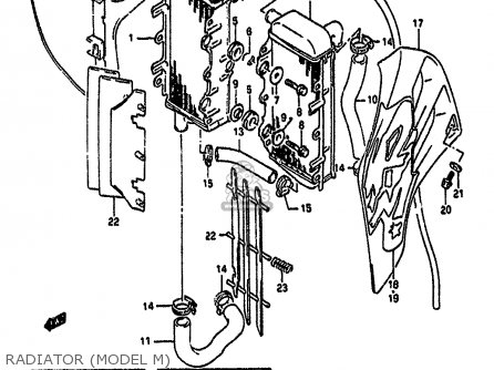 RADIATOR (MODEL M) - RM125 1991 (M) UNITED KINGDOM FRANCE AUSTRALIA (E02 E04 E24)