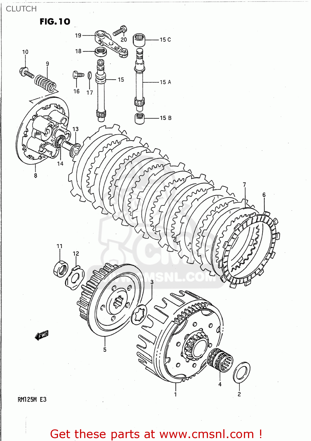 CLUTCH RM125 1991 (M) USA (E03)