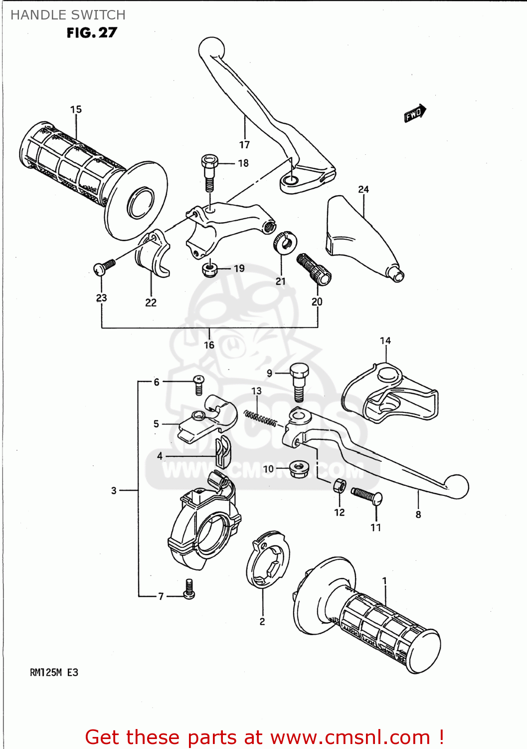 HANDLE SWITCH RM125 1991 (M) USA (E03)
