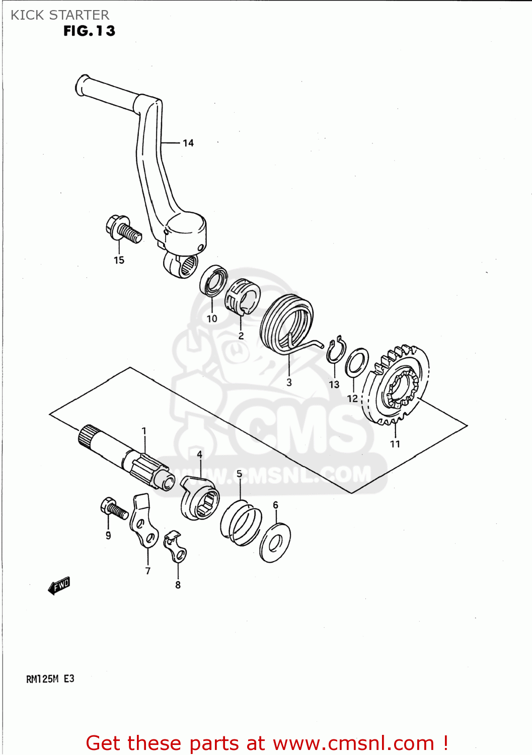KICK STARTER RM125 1991 (M) USA (E03)