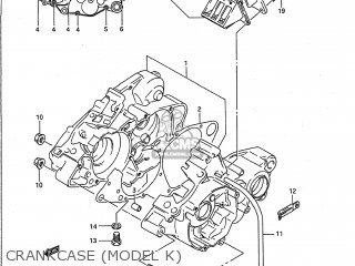 CRANKCASE (MODEL K) - RM125 1991 (M) USA (E03)