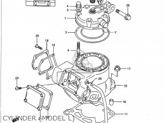 CYLINDER (MODEL L) - RM125 1991 (M) USA (E03)