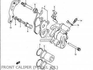 FRONT CALIPER (MODEL K/L) - RM125 1991 (M) USA (E03)