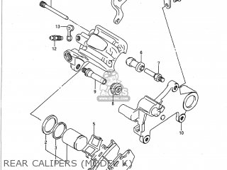 REAR CALIPERS (MODEL K) - RM125 1991 (M) USA (E03)