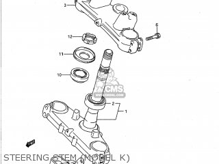 STEERING STEM (MODEL K) - RM125 1991 (M) USA (E03)