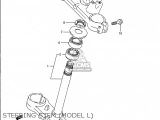 STEERING STEM (MODEL L) - RM125 1991 (M) USA (E03)
