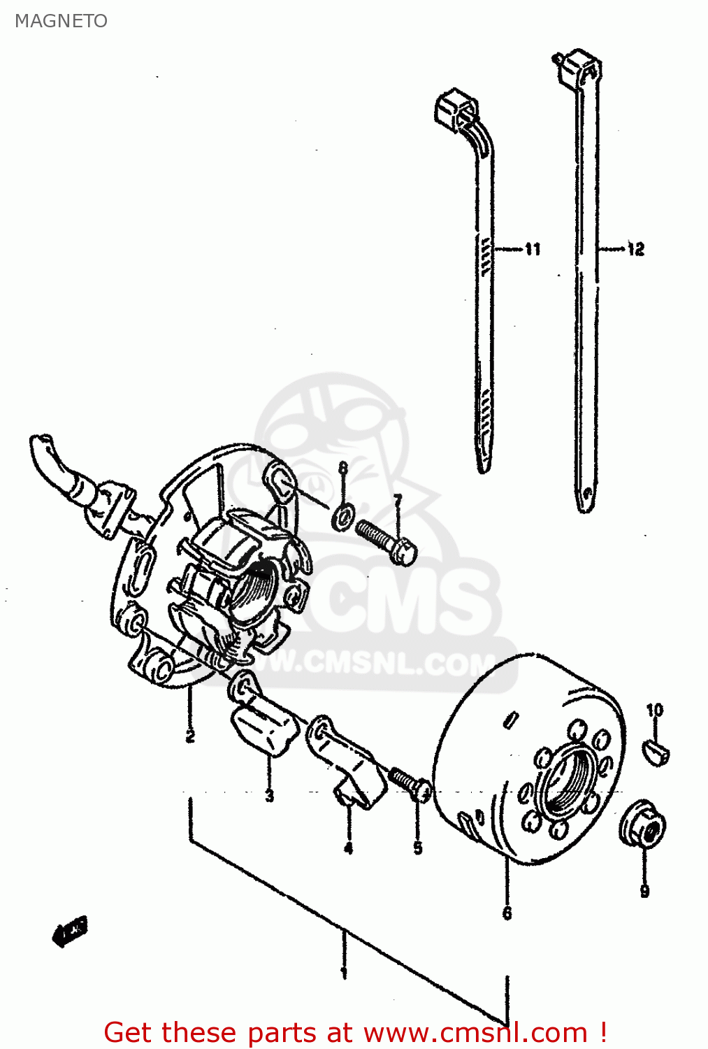 MAGNETO RM125 1992 (N) UNITED KINGDOM FRANCE AUSTRALIA (E02 E04 E24)