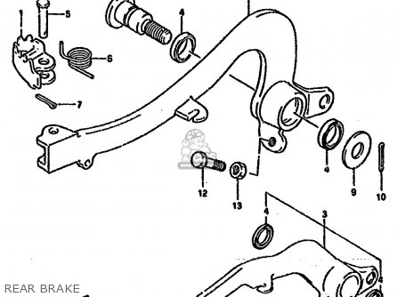 REAR BRAKE - RM125 1992 (N) UNITED KINGDOM FRANCE AUSTRALIA (E02 E04 E24)