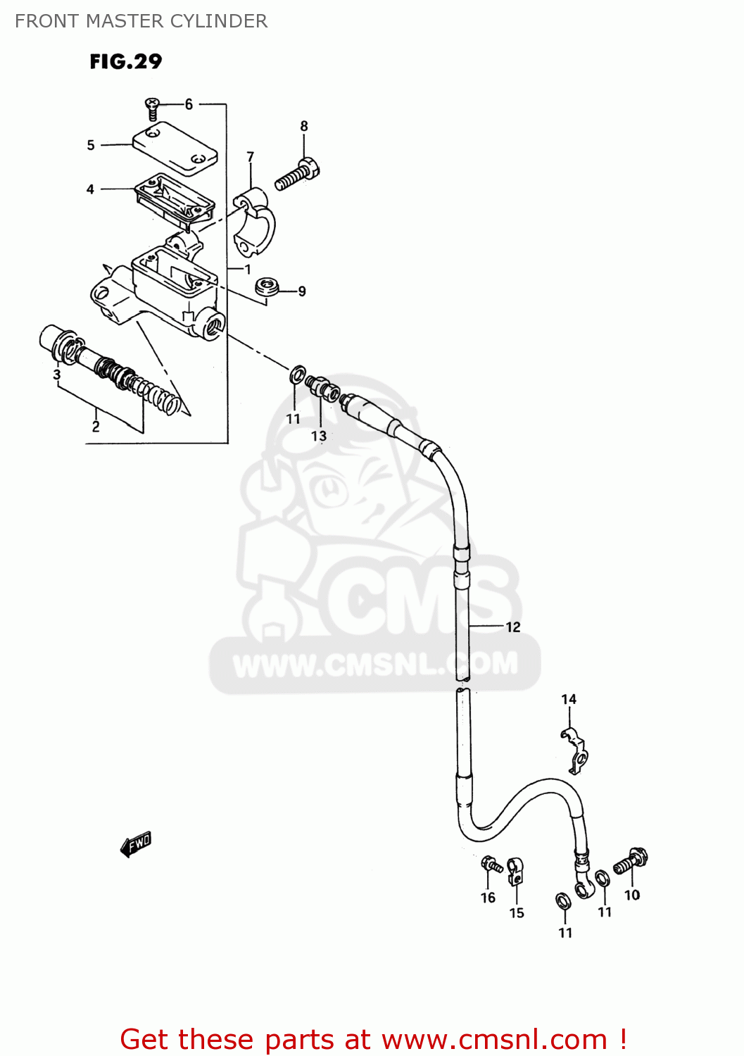 FRONT MASTER CYLINDER RM125 1992 (N) USA (E03)