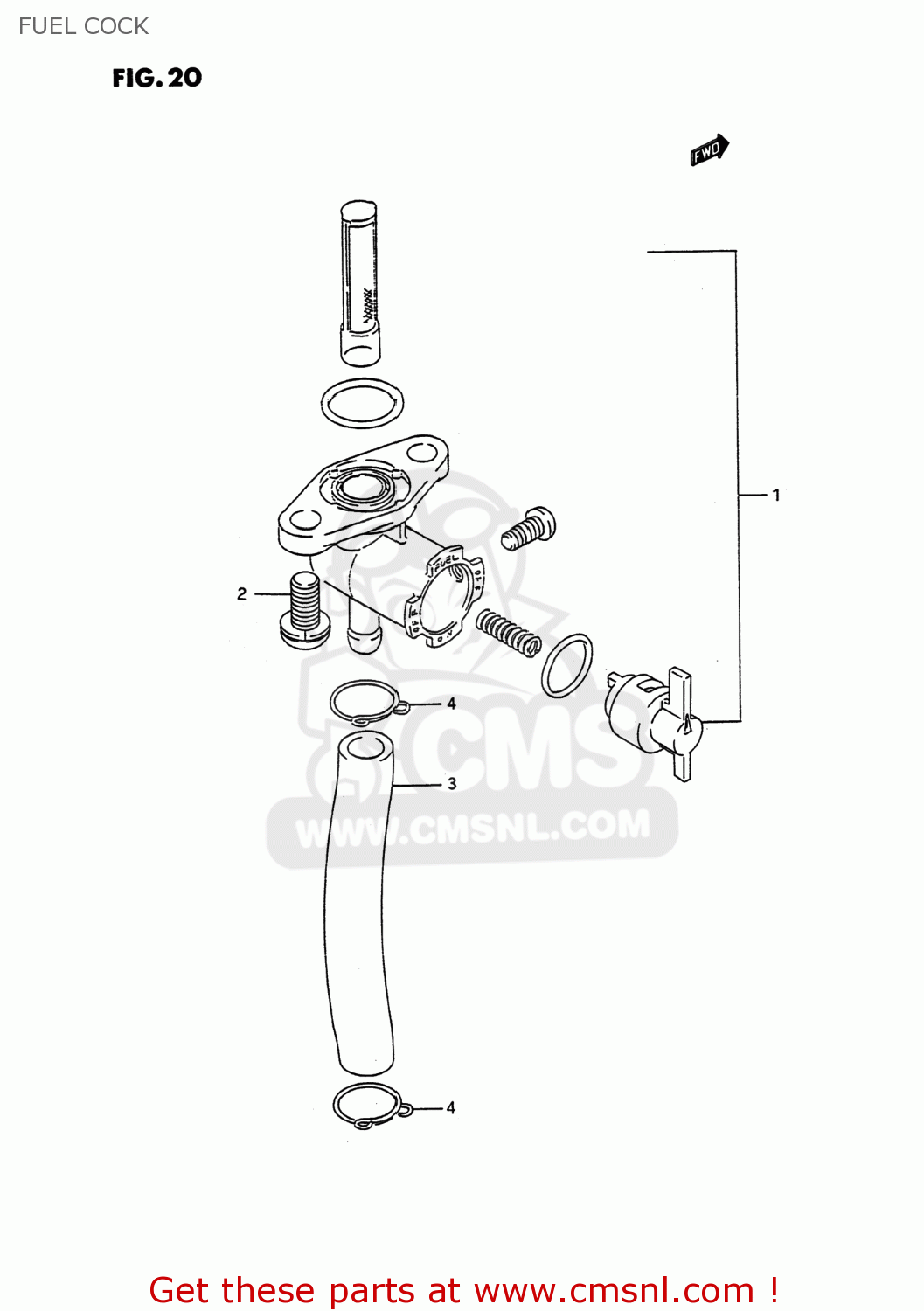 FUEL COCK RM125 1992 (N) USA (E03)