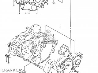 CRANKCASE - RM125 1992 (N) USA (E03)