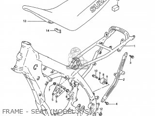 FRAME - SEAT (MODEL R/S) - RM125 1992 (N) USA (E03)