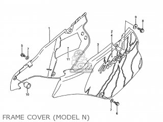 FRAME COVER (MODEL N) - RM125 1992 (N) USA (E03)