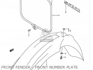 FRONT FENDER - FRONT NUMBER PLATE - RM125 1992 (N) USA (E03)