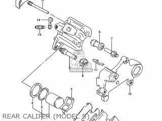 REAR CALIPER (MODEL S) - RM125 1992 (N) USA (E03)
