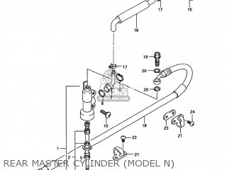 REAR MASTER CYLINDER (MODEL N) - RM125 1992 (N) USA (E03)