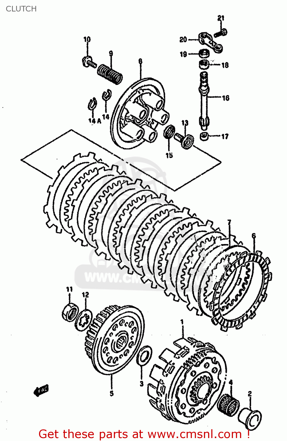 CLUTCH RM125 1993 (P) UNITED KINGDOM FRANCE AUSTRALIA (E02 E04 E24)