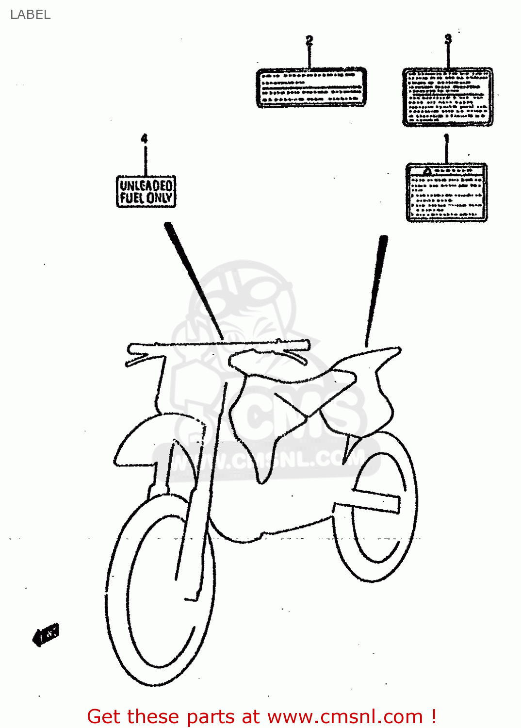 LABEL RM125 1993 (P) UNITED KINGDOM FRANCE AUSTRALIA (E02 E04 E24)