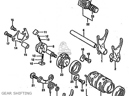 GEAR SHIFTING - RM125 1993 (P) UNITED KINGDOM FRANCE AUSTRALIA (E02 E04 E24)