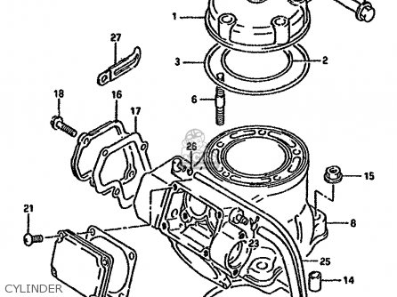 CYLINDER - RM125 1993 (P) UNITED KINGDOM FRANCE AUSTRALIA (E02 E04 E24)