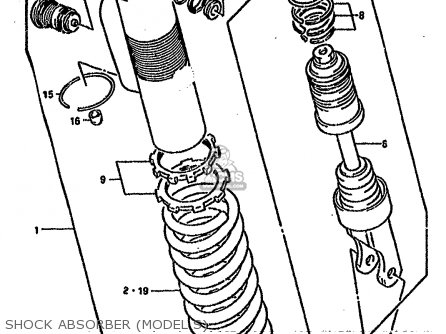 SHOCK ABSORBER (MODEL S) - RM125 1993 (P) UNITED KINGDOM FRANCE AUSTRALIA (E02 E04 E24)