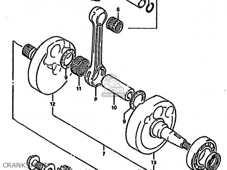 CRANKSHAFT - RM125 1993 (P) UNITED KINGDOM FRANCE AUSTRALIA (E02 E04 E24)