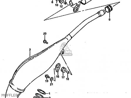 MUFFLER - RM125 1993 (P) UNITED KINGDOM FRANCE AUSTRALIA (E02 E04 E24)
