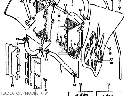 RADIATOR (MODEL R/S) - RM125 1993 (P) UNITED KINGDOM FRANCE AUSTRALIA (E02 E04 E24)
