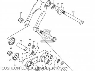 CUSHION LEVER (MODEL P/R/S) - RM125 1993 (P) USA (E03)
