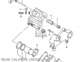 REAR CALIPERS (MODEL N) - RM125 1993 (P) USA (E03)