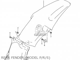 REAR FENDER (MODEL P/R/S) - RM125 1993 (P) USA (E03)