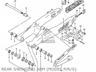 REAR SWINGING ARM (MODEL P/R/S) - RM125 1993 (P) USA (E03)
