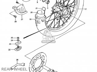 REAR WHEEL - RM125 1993 (P) USA (E03)