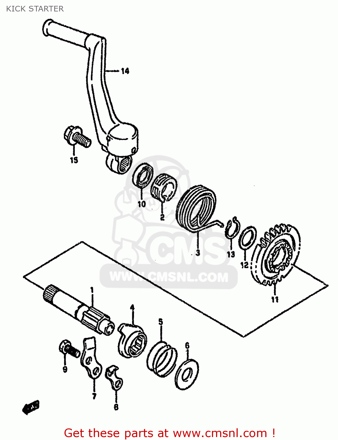 KICK STARTER RM125 1994 (R) UNITED KINGDOM FRANCE AUSTRALIA (E02 E04 E24)
