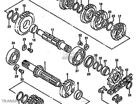 TRANSMISSION - RM125 1994 (R) UNITED KINGDOM FRANCE AUSTRALIA (E02 E04 E24)