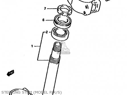 STEERING STEM (MODEL P/R/S) - RM125 1994 (R) UNITED KINGDOM FRANCE AUSTRALIA (E02 E04 E24)
