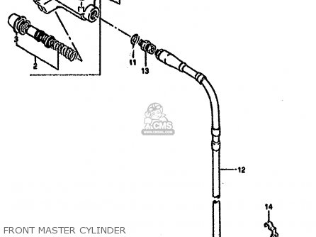 FRONT MASTER CYLINDER - RM125 1994 (R) UNITED KINGDOM FRANCE AUSTRALIA (E02 E04 E24)